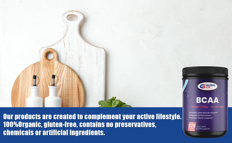 Global Ion BCAA Grape supplement facts